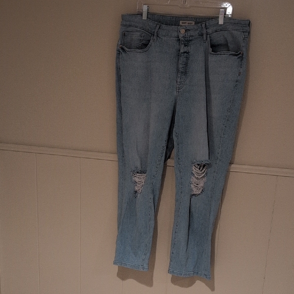 Warp + Weft Denim - Warp & Weft Blue Distressed Women Jeans